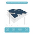 thumbnail image 5 of Quilts Twin Size Bedding Set, Navy Blue Starfish Coastal Lightweight Quilted Comforter, Nautical Summer Ocean Abstract Art Soft Bedspread Coverlet with Pillow Covers for All Season, 68" x 86", 5 of 7