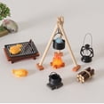 thumbnail image 3 of Zeiwohndc 20Pcs Miniature Camping Scene Set With Realistic Flame Effect And Cooking Tool, 3 of 11