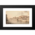 thumbnail image 2 of Vicor-Jean Nicolle 18x12 Black Modern Framed Museum Art Print Titled - The Farnese Palace Seen from the Quays of the Tiber in Rome, 2 of 5