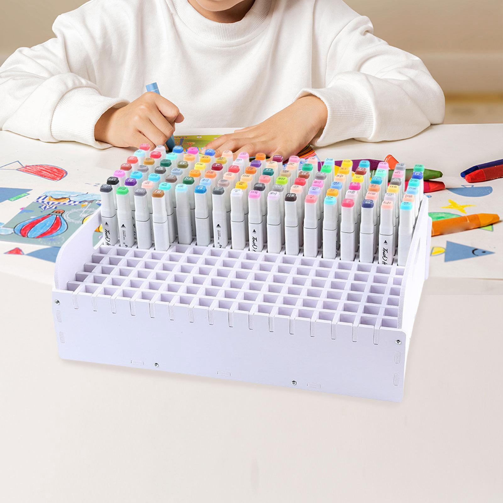 Sharprepublic Marker Pen Organizer Marker Storage Rack 204 Slots for Artist for Desk, Color Pencils Pen Holder, Desk Organizer, Office Home