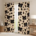 thumbnail image 2 of Homewish Abstract Flying Butterflies Black Out Curtains for Female Men Adults,Leopard Print Curtains Pack of 2 (42x63 Each),Black Brown Bedroom Curtains,Lightweight Room Decor, 2 of 6