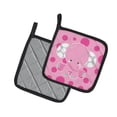 thumbnail image 2 of Caroline's Treasures Elephant with Pink Polkadots Pair of Pot Holders, 2 of 2