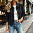 thumbnail image 6 of Tqcoqu Faux Suede Casual Cropped Fall Jacket for Women Trendy 2026, Button Down Short Casual Outwear with Pockets, 6 of 9
