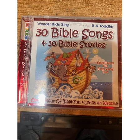30 Bible Songs & 30 Bible Stories: Split-Track For Sing Along Fun for 2-4 Toddler [audioCD] Wonder Kids