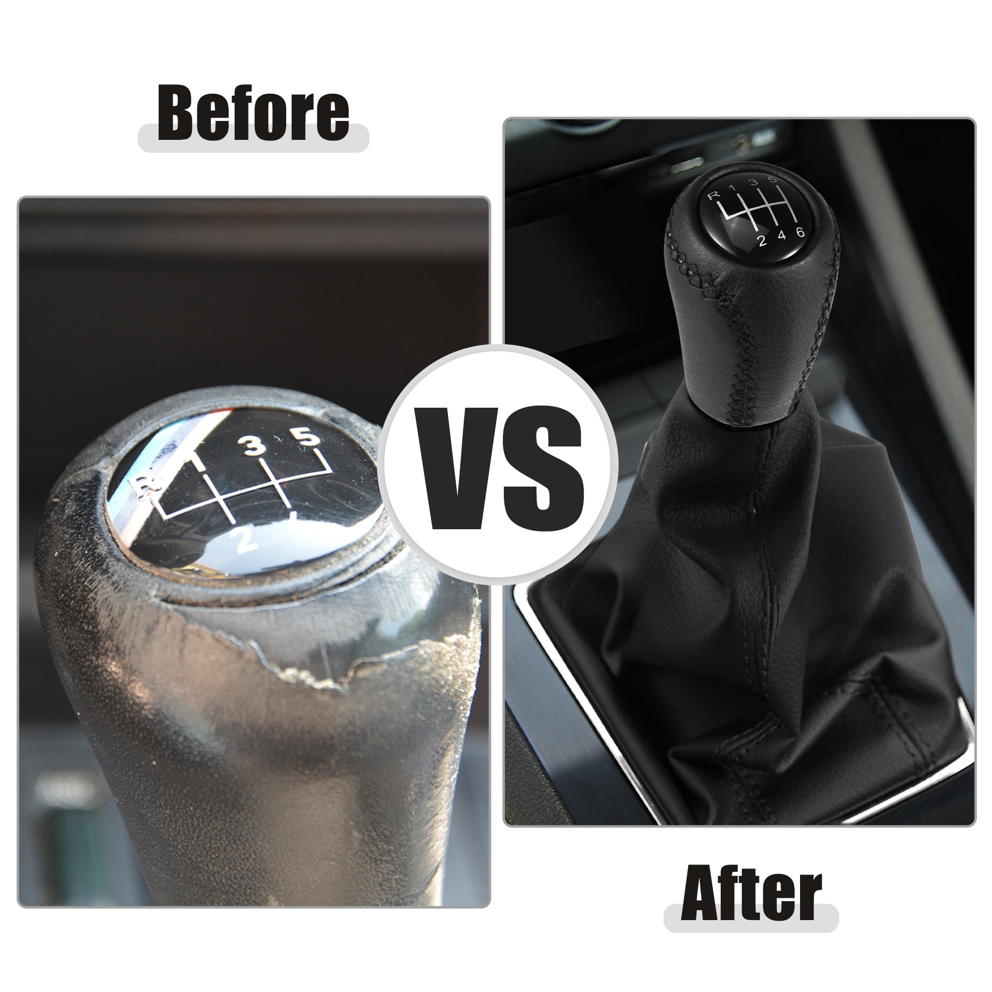 Unique Bargains Black 6 Speed Manual Gear Shift Knob Stick Shifter Lever for Mazda 3 and 5