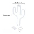 thumbnail image 4 of Decoración Luz Cactus Forma LED Atmósfera Lámpara Acrílico Pared Dormitorio Luz de noche para fiesta Guardurnaity HA006264-00, 4 of 7