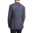 thumbnail image 5 of Napoli Slim Fit Navy Blue Check Half Canvassed Zegna Wool Blazer Sportcoat, 5 of 5