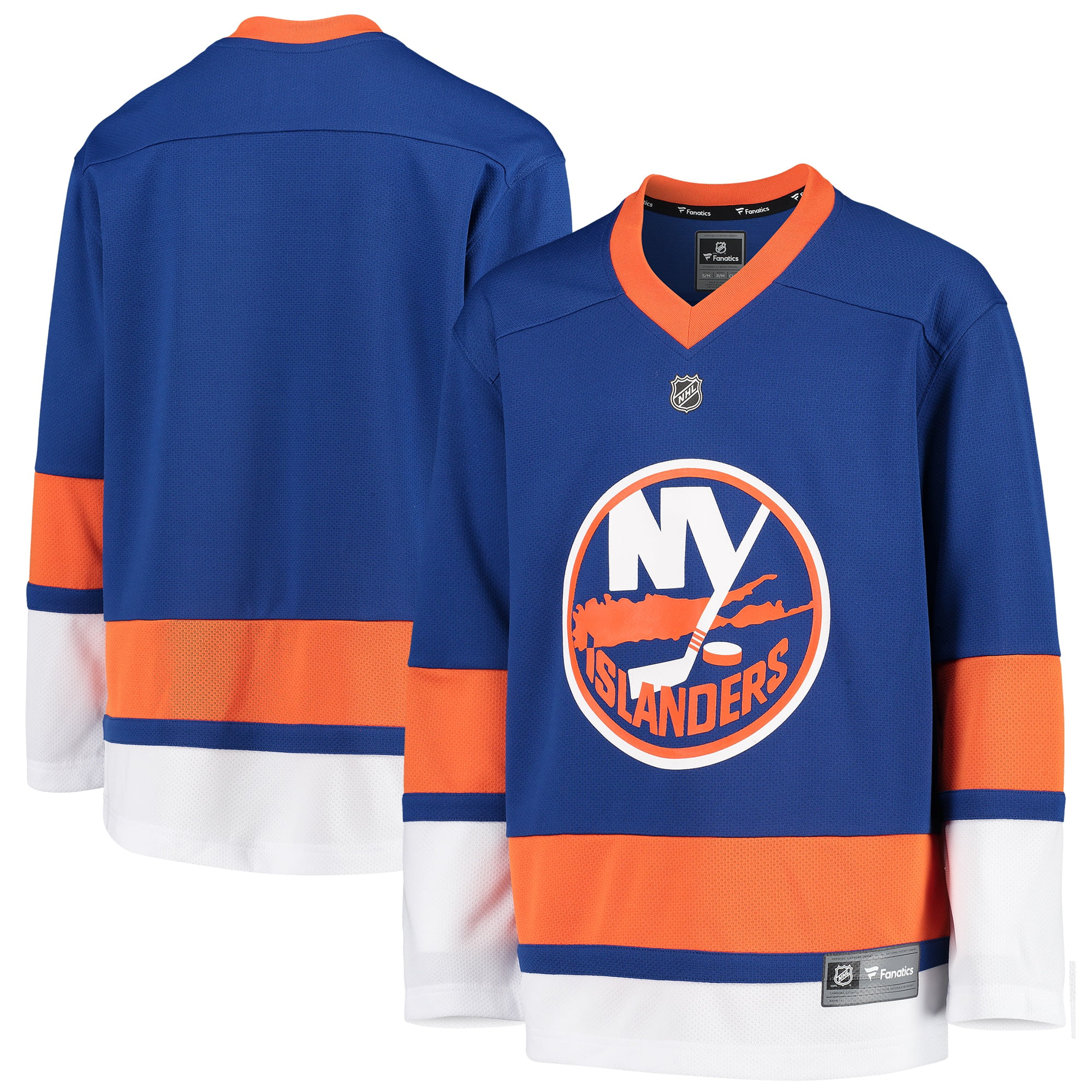 Fanatics - New York Islanders Fanatics Branded Youth Home Replica Blank Jersey - Blue ...