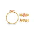 thumbnail image 3 of Gem & Harmony 14K Yellow and Pink Gold Plumeria Flower Ring for Women, 3 of 5
