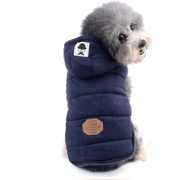 Dog Coat with Hood,Dog Jacket with Harness for Small Dog, Warm Puppy Hoodie for Winter Cold Weather,Soft Cozy,Waterproof Snowsuit for Snow Play