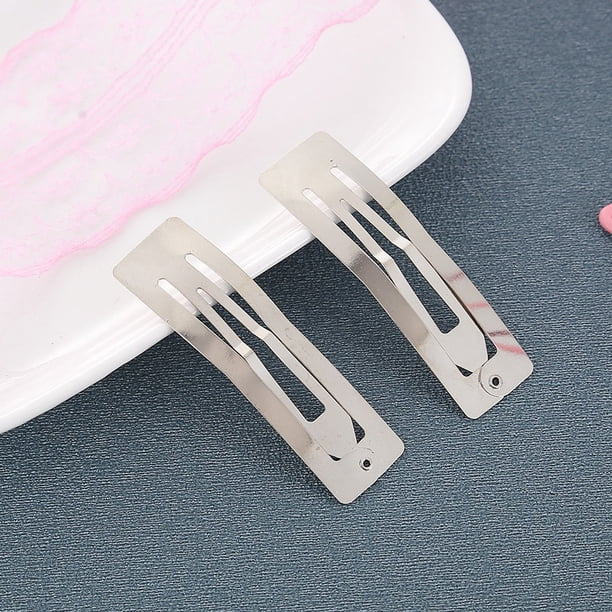 Clip cuadrado de 6/7/8 cm, clip BB, lazo dorado, accesorios para el cabello, material para horquillas de bricolaje, fácil de usar