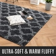 thumbnail image 5 of Lochas Indoor Rectangle Geometric Contemporary Area Rugs For Living Room Bedroom Plush Carpet,5'x8',Dark Gray, 5 of 7
