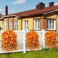thumbnail image 7 of Set of 45 Artificial Hanging Petunias with Eucalyptus Leaves - Realistic Flowers, Perfect for Fall, Harvest Festival, Halloween, Christmas Thanksgiving Seasonal Indoor and Outdoor Decor, Garden Patio, 7 of 7