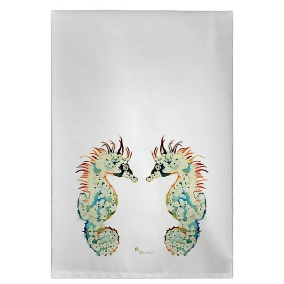 Betsy Drake GT388 Seahorses Guest Towel - 20 x 20 in.