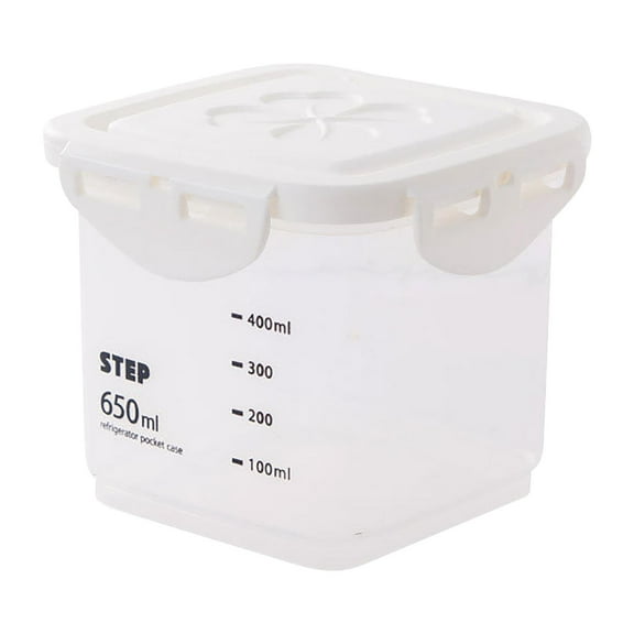 Transparent Plastic Storage Container, Sealed Jar with Lid, Moisture Proof Fresh Keeping Box, for Kitchen Pantry Organization, Spices and Dry Goods, 22 Ounce, by FAJHHA