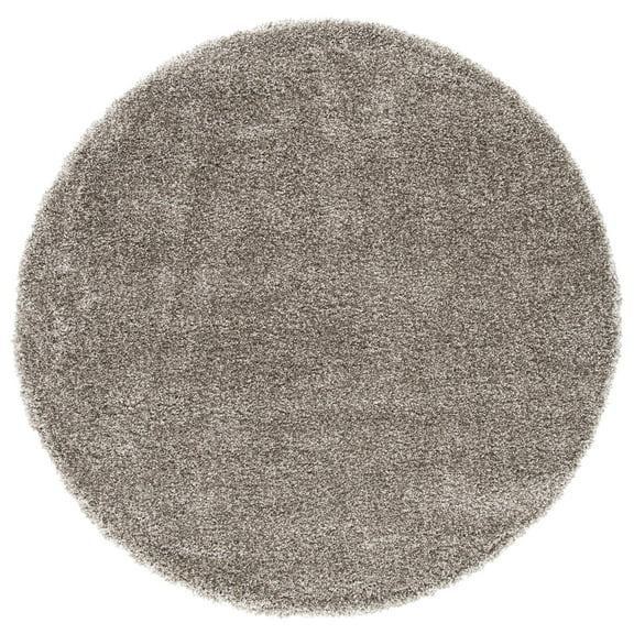 SAFAVIEH Milan Harlow Solid Plush Shag Area Rug, Grey, 8' x 8' Round