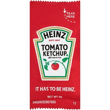 Heinz Ketchup Single Serve Packets (9G Packets, Pack Of 200)