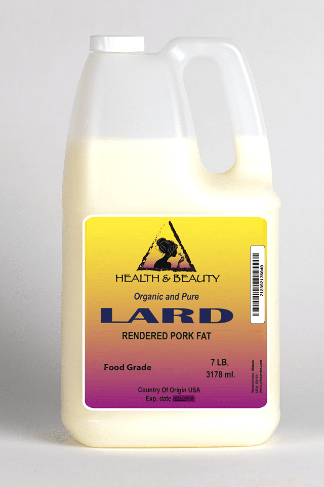 LARD ORGANIC RENDERED PORK FAT ALL NATURAL 100 PURE 7 LB