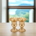 thumbnail image 1 of Phenofice Golden Iron Urn Planter 2Pcs Cemetery Flower Container for Artificial Flowers Garden Decoration, 1 of 8