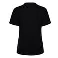 thumbnail image 4 of Hecho para Más Camisa Mujeres Sudadera de Manga Corta con Patrón Casual con Diseño de Pestañas Impreso, Cuello Redondo para el Hogar Y el Trabajo, 4 of 9