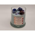 thumbnail image 4 of Pineapple Orchid Natural Soy Wax Candle Highly Scented with Lapis Lazuli Crystals, 4 of 10