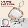 thumbnail image 3 of Durable Case for AirPods 4, HD Clear & Contrast Color Design Shockproof Cover for AirPods 4th Generation 2024 with Switch and Carabiner, 3 of 5