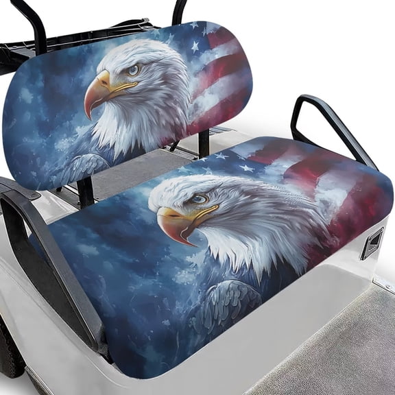 Uorisanigo Golf Cart Seat Cover Sets, Universal Club Car and More 2-Seater Golf-Carts, Anti-Hot Golf Cart Front Seats Cover, Easy to Install Seat Cushion and Backrest Pad