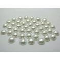 thumbnail image 4 of U8MO 200 Pure White Acrylic Half Pearl Flatback Round Bead 10mm Scrapbook Craft, 4 of 5