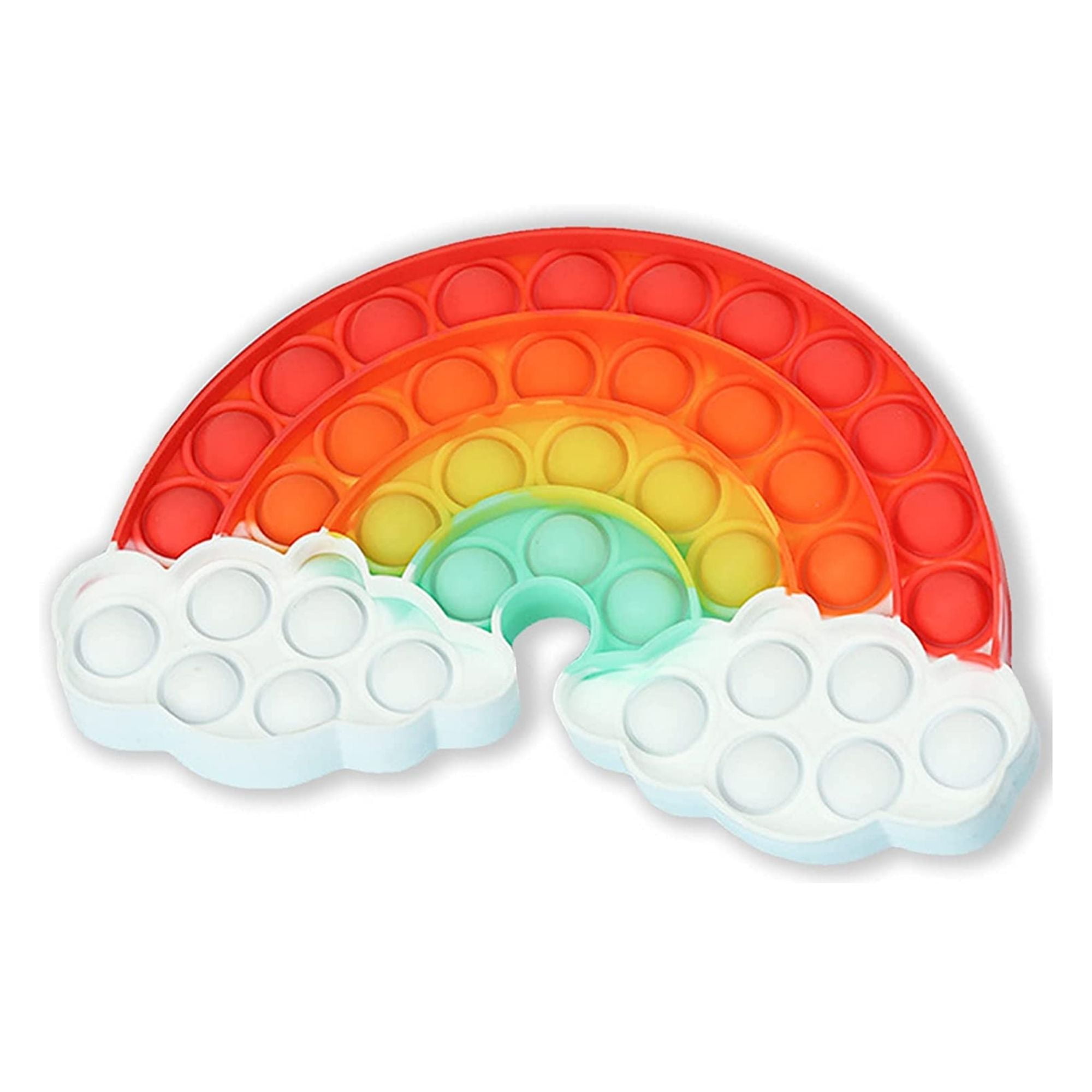 Rainbow Push Bubble Pops Fidget Sensory Toy read description 