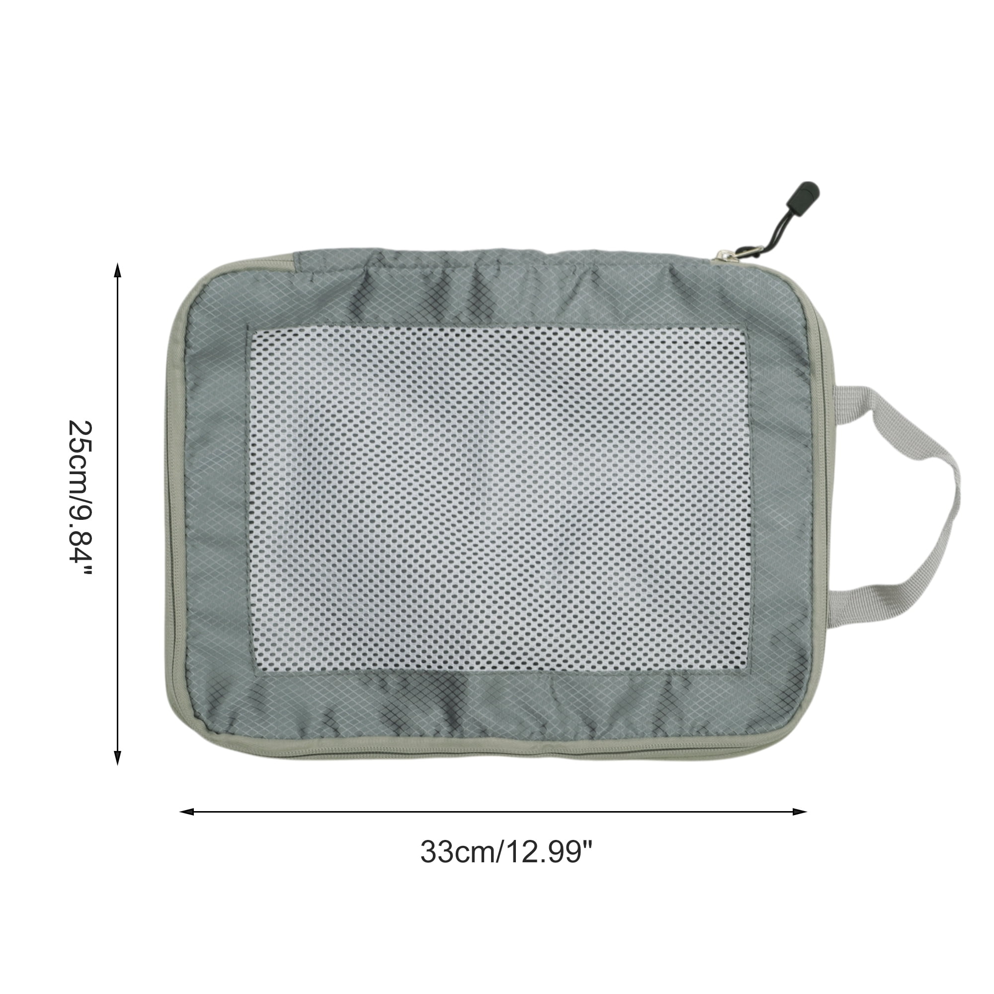 Unique Bargains Durable Mesh Packing Cube 1 Piece Gray 9.84"x4.72"x12.99"