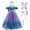 Green + Purple, variant on IBTOM CASTLE Mermaid Clothes for Toddler Child Girls Princess Dress Kids Birthday Party Carnival Halloween Cosplay Children's Outfits Fancy Dress with Accessories 5-6 Years Green