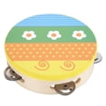 thumbnail image 2 of Tambourine Toy, Rope Design Soft Tambourine Fine Workmanship Comfortable Grip Bright Color  Soft  For Training Children, 2 of 8