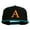 Black Teal, variant on 3D Puff Letter A Embroidered Snapback Cap - Black Silver OSFM