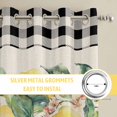 thumbnail image 6 of Yellow Lemons Kitchen Curtains Window Panels, Summer Botanical Black White Plaid Rustic Insulated Window Treatment Curtain, Grommet Curtains for Bedroom/Living Room/Bathroom, 2 Piece 52"Wx84"L, 6 of 8