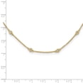thumbnail image 4 of Primal Gold 14 Karat Yellow Gold Diamond Station Cable Necklace, 4 of 4