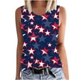 thumbnail image 2 of VKOYWKM Womens Tank Tops Loose Fit American Flag Print Tank Shirts Sleeveless Crew Neck Print Tank Shirts 4th of July Patriotic Memorial Day Tank Top, 2 of 4