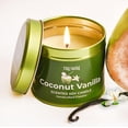 thumbnail image 6 of Coconut Vanilla - Summer Candles for Home Scented - Velas Aromáticas para el Hogar - 5 oz Soy Wax - Natural Clean Organic Non Toxic - for Aromatherapy Meditation Gift - Long Lasting - Heavily Scented, 6 of 6