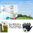 thumbnail image 3 of FINGER TEN Golf Gloves for Kids Boys Girls Both Left Right Hand Value 1 Pair, Toddler Junior Youth Golf Glove White Green Black, 3 of 7