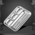 thumbnail image 3 of Stainless Steel Seasoning Dish Multi-grid Hot Pot Dipping Bowl Vinegar Soy Kimchi Sauce Dish Snack Plate Kitchen Tableware, 3 of 10