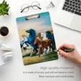 thumbnail image 4 of ZHANZZK Colorful Seven Running Horses Clipboard Hardboard Wood Nursing Clip Board and Pull for Standard A4 Letter 13x9 inches, 4 of 7