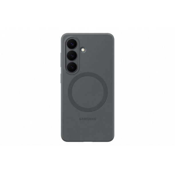 Funda para teléfono Samsung de silicona con imán para Galaxy S26 de 6.3" negra