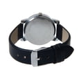 thumbnail image 4 of HALJEN Large Number Watches for Men Women Quartz Dial Clock Leather Wrist Watch Round Case, 4 of 9