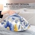 thumbnail image 5 of Ryvnso Satin Pillowcase Flowers Blue Pillow Cases Standard Size 26x20in, 5 of 6