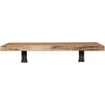 thumbnail image 3 of Edge Shelf -  Walnut Wood - Shelves for Bedroom -  Wall Shelves - Vintage Home - for Wall - Wooden Shelf - 48", 3 of 6