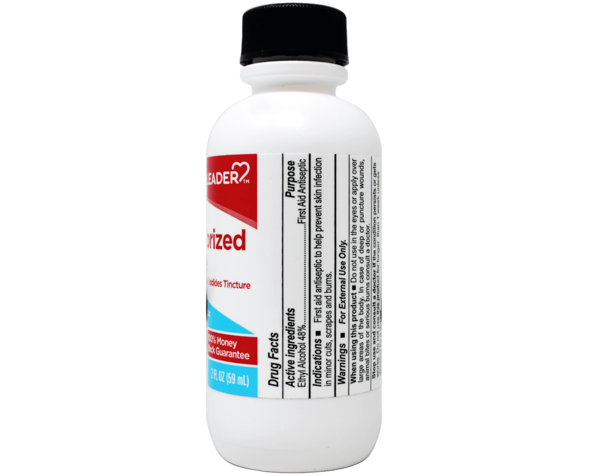3 Pack - Leader Decolorized Iodine First Aid Antiseptic 2 fl oz