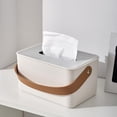 thumbnail image 4 of Servilletero Caja De Pañuelos Con Asa De Cuero Creative Para Dormitorio Cocina Rectangular Rectangular Magideal Servilletero, 4 of 6