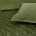 thumbnail image 4 of Home Soft Things 5 Piece Velvet Quilted Bedspread Set - Avocado - Oversize King (122" x 106"), 4 of 5