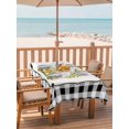thumbnail image 2 of Outdoor Tablecloth with Umbrella Hole for Patio/Picnic/Party/Camping, Yellow Lemon Waterproof Table Cloth Rectangle Table Cover Washable, Summer Country Truck Floral Botanical Black Plaid (52"x 70"), 2 of 8
