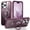 Claret, variant on Magnetic for iPhone 15 Pro Max Case [Compatible with Mag-safe] with Stand, [Military Grade Drop Protection] Shockproof Translucent Back Slim Protective