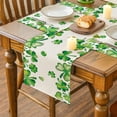 thumbnail image 5 of Green Shamrock Bushes St. Patrick''s Day Table Runner, Seasonal Spring Holiday Kitchen Dining Table Decoration for Indoor Outdoor Home Party Decor 13 x 72 Inch, 5 of 6
